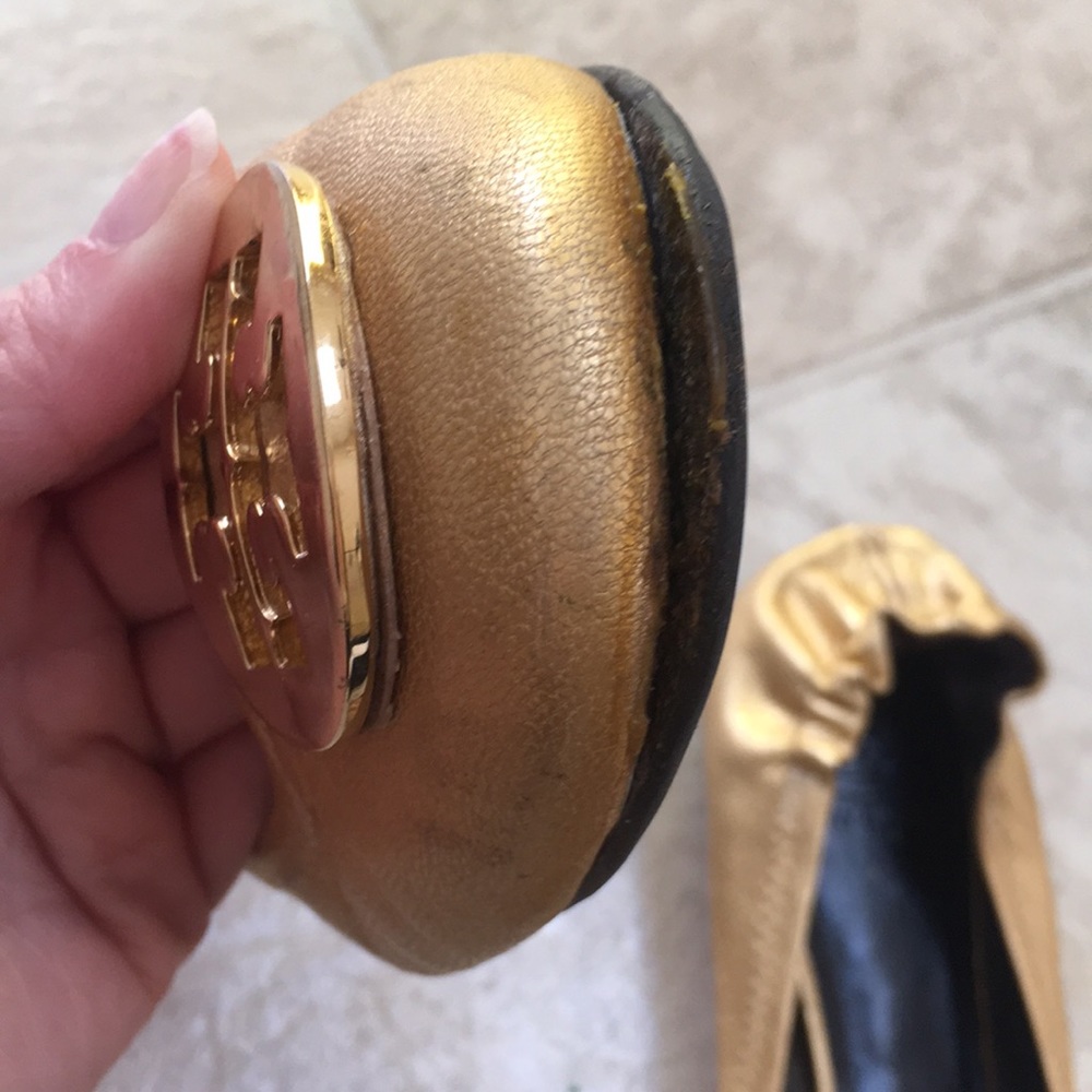 Tory Burch Gold Flats - Picture 7 of 8